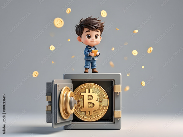 Bitcoin Coin Art Cryptocurrency — Adobe Stock 1002131419