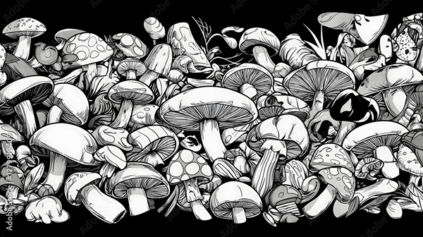 Mushroom Collection — Adobe Stock 1279919409