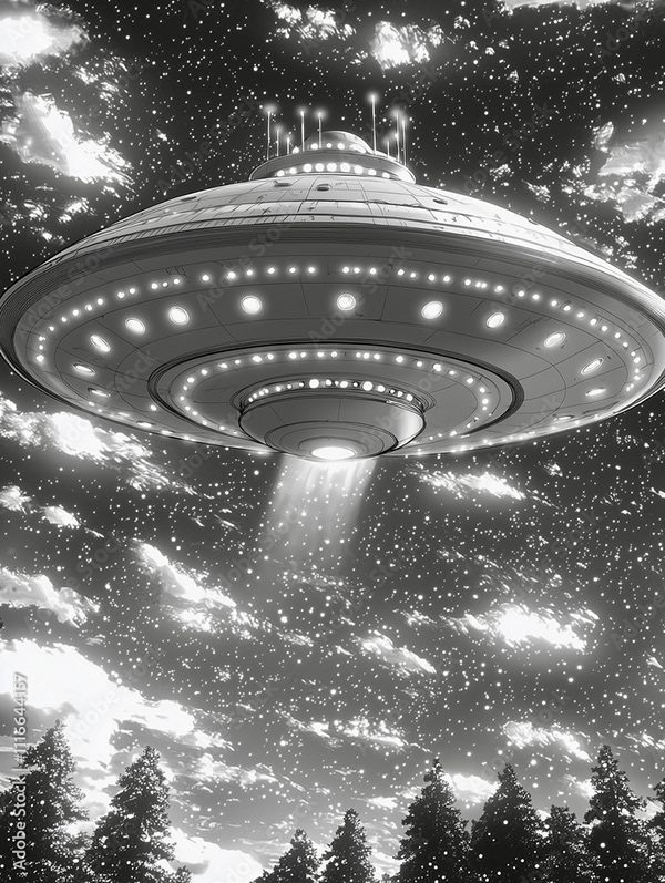 Ufo - Spaceship - Flying Saucers — Adobe Stock 1116644157
