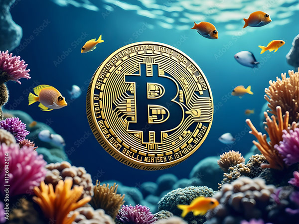 Bitcoin Coin Art Cryptocurrency — Adobe Stock 1126142014