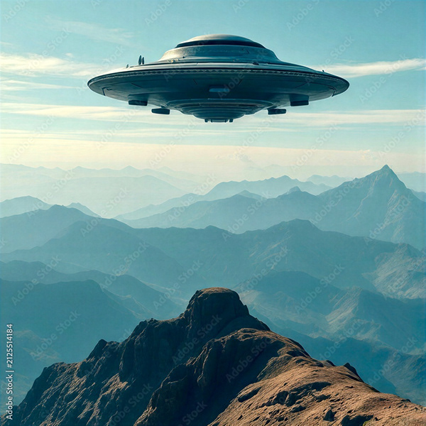 Ufo - Spaceship - Flying Saucers — Adobe Stock 2125514184