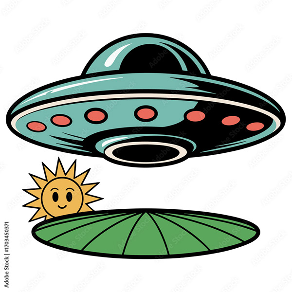 Ufo - Spaceship - Flying Saucers — Adobe Stock 1703450371