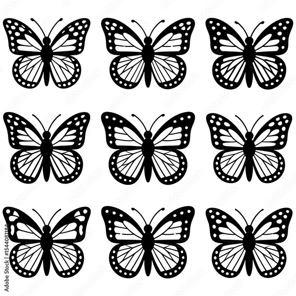 Butterflies Collection — Adobe Stock 1544081184