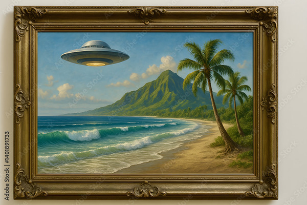 Ufo - Spaceship - Flying Saucers — Adobe Stock 1401891733