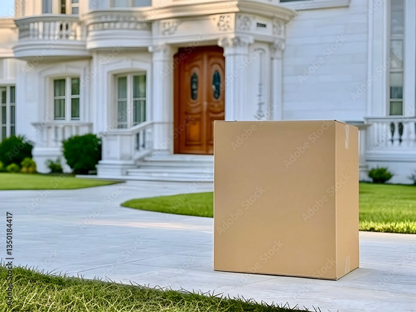 Box Package Delivery Collection — Adobe Stock 1350184417