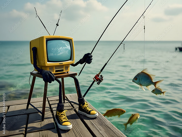 Vintage Yellow Tv's — Adobe Stock 966690123