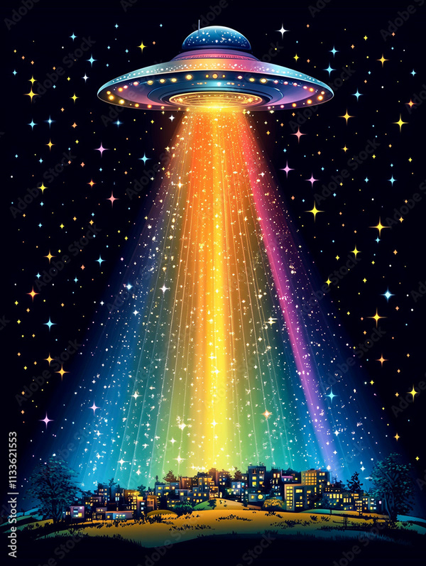 Ufo - Spaceship - Flying Saucers — Adobe Stock 1133621553