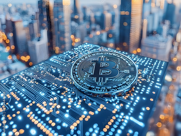 Bitcoin Coin Art Cryptocurrency — Adobe Stock 990444988