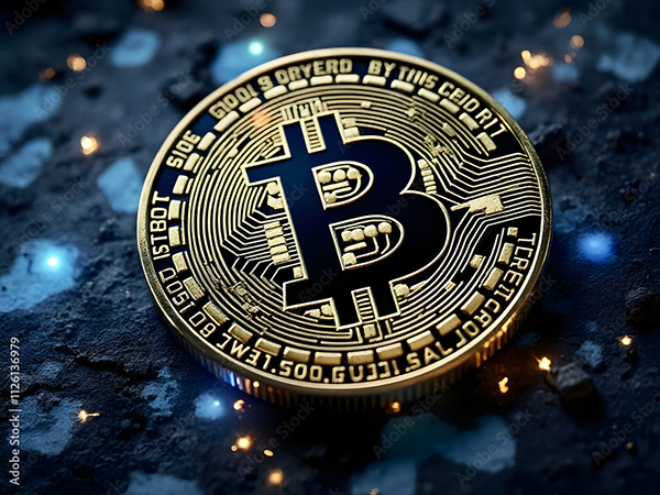 Bitcoin Coin Art Cryptocurrency — Adobe Stock 1126136979
