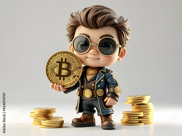 Bitcoin Coin Art Cryptocurrency — Adobe Stock 964874747