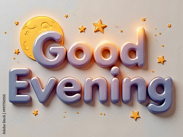 3D Block Letters - Typography — Adobe Stock 997750155