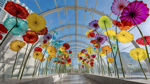 Glass Flowers Collection — Adobe Stock 1410956760