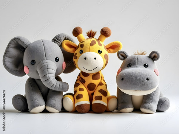 Stuffed Plush Collection — Adobe Stock 1054421428