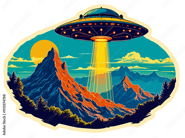 Ufo - Spaceship - Flying Saucers — Adobe Stock 1113574788