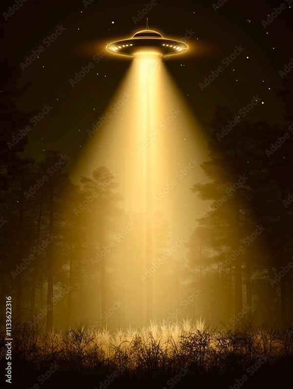 Ufo - Spaceship - Flying Saucers — Adobe Stock 1133622316