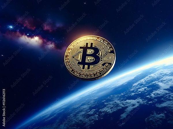 Bitcoin Coin Art Cryptocurrency — Adobe Stock 1126162113