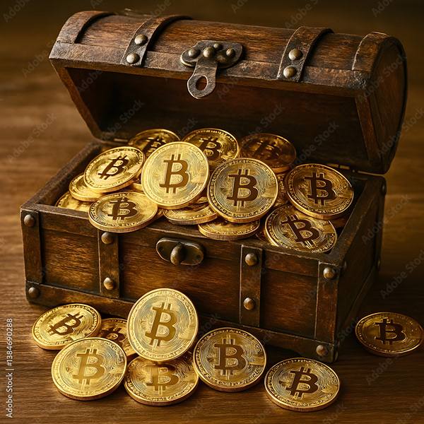 Bitcoin Coin Art Cryptocurrency — Adobe Stock 1384690288