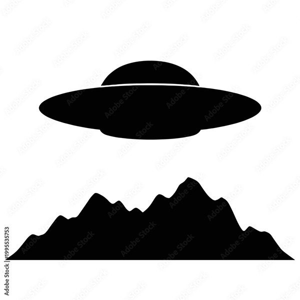 Ufo - Spaceship - Flying Saucers — Adobe Stock 1995535753