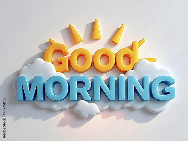 3D Block Letters - Typography — Adobe Stock 997751135
