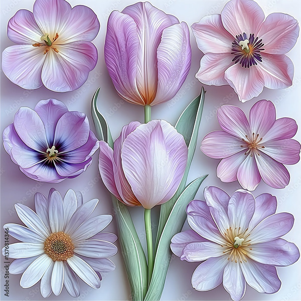 Floral - Flowers — Adobe Stock 1376814346