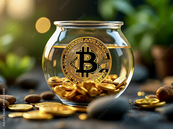Bitcoin Coin Art Cryptocurrency — Adobe Stock 954434331