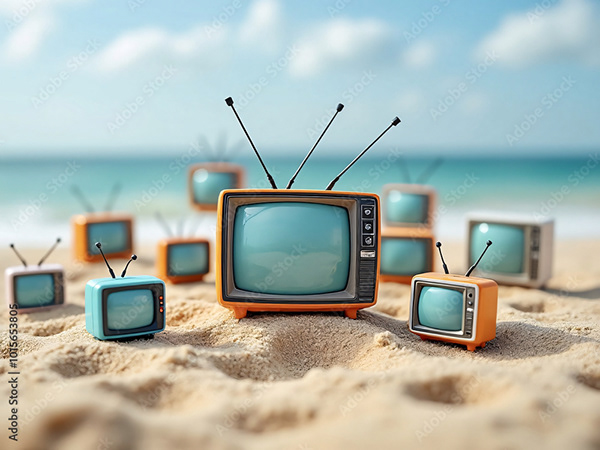 Vintage Televisions — Adobe Stock 1015653805