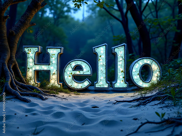 3D Block Letters - Typography — Adobe Stock 1015630156