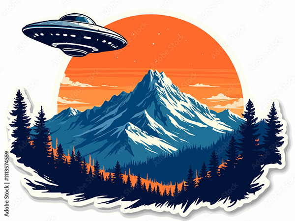 Ufo - Spaceship - Flying Saucers — Adobe Stock 1113574559