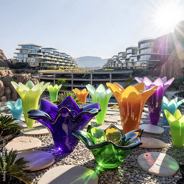 Glass Flowers Collection — Adobe Stock 1416702827