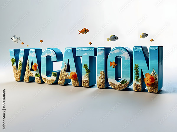 3D Block Letters - Typography — Adobe Stock 994768686