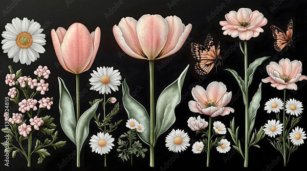 Floral - Flowers — Adobe Stock 1376824818