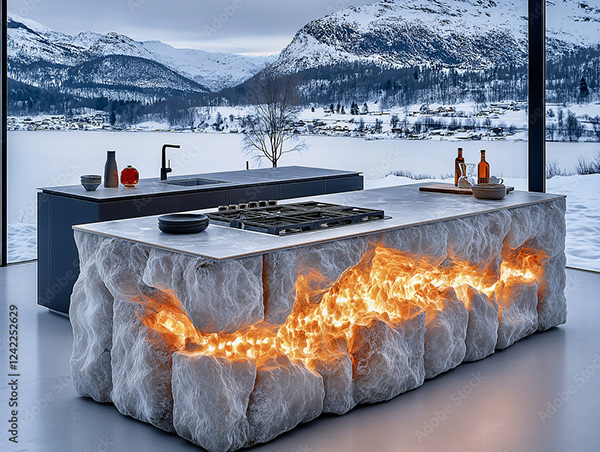 Luxury Kitchen Countertops — Adobe Stock 1242252629