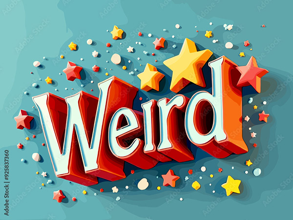 3D Block Letters - Typography — Adobe Stock 925837360