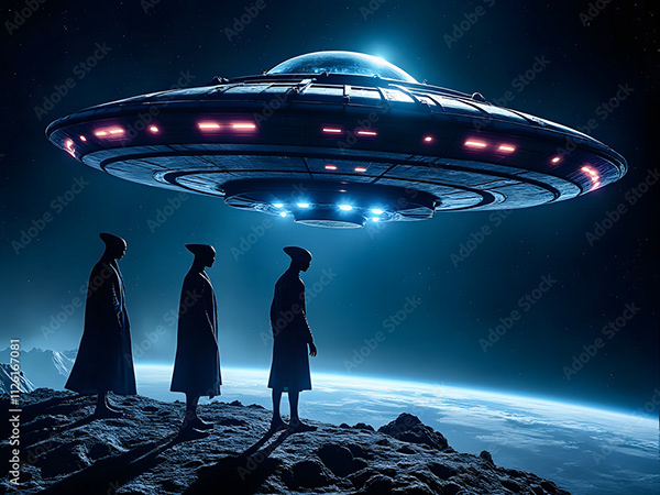 Ufo - Spaceship - Flying Saucers — Adobe Stock 1126167081