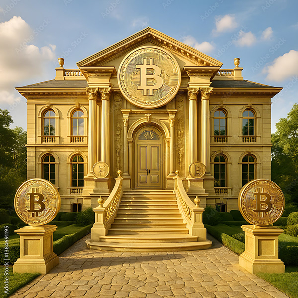 Bitcoin Coin Art Cryptocurrency — Adobe Stock 1384691195