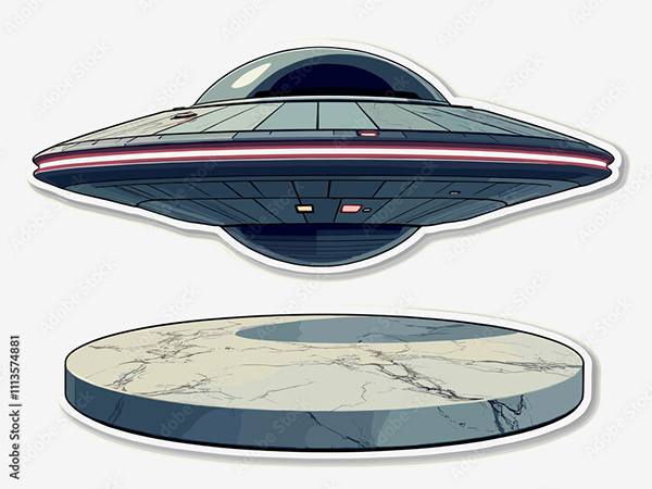 Ufo - Spaceship - Flying Saucers — Adobe Stock 1113574881
