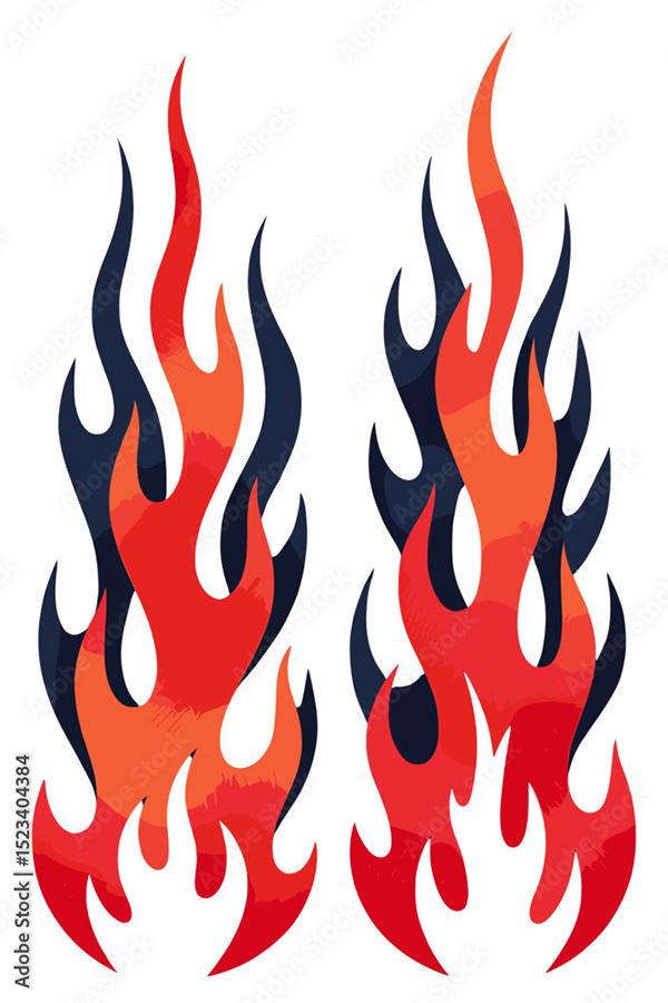 Fire Flame Collection — Adobe Stock 1523404384