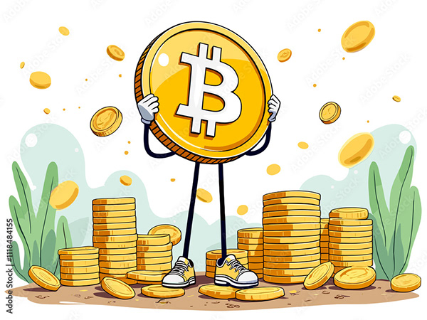 Bitcoin Coin Art Cryptocurrency — Adobe Stock 1118484155
