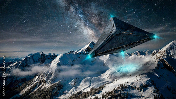 Ufo - Spaceship - Flying Saucers — Adobe Stock 2055749172