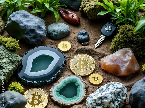 Bitcoin Coin Art Cryptocurrency — Adobe Stock 986524953