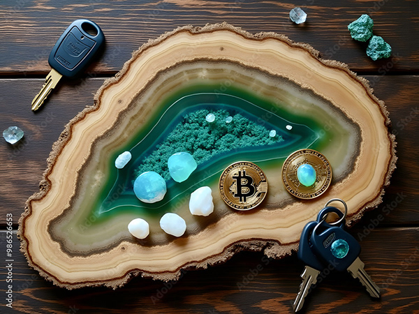 Bitcoin Coin Art Cryptocurrency — Adobe Stock 986526653