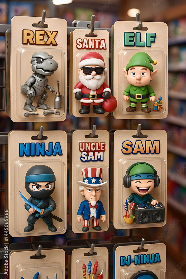 Toys In Packaging Blister Pack — Adobe Stock 1445065966