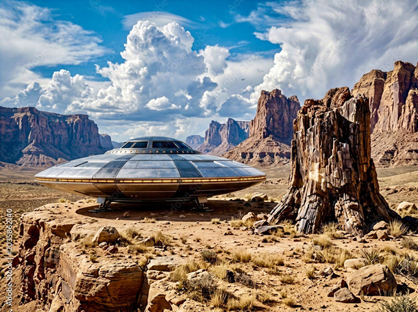Ufo - Spaceship - Flying Saucers — Adobe Stock 2035862140