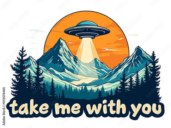 Ufo - Spaceship - Flying Saucers — Adobe Stock 1113574405