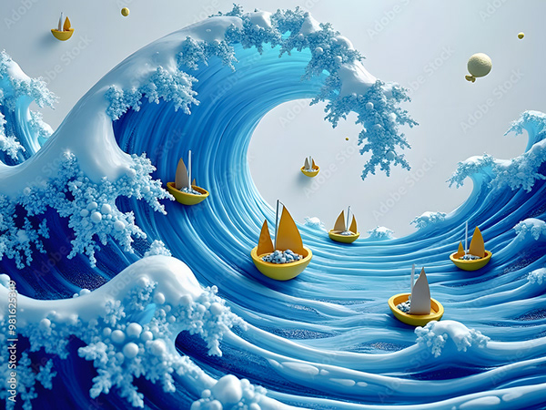 Ocean Waves Collection — Adobe Stock 981625349