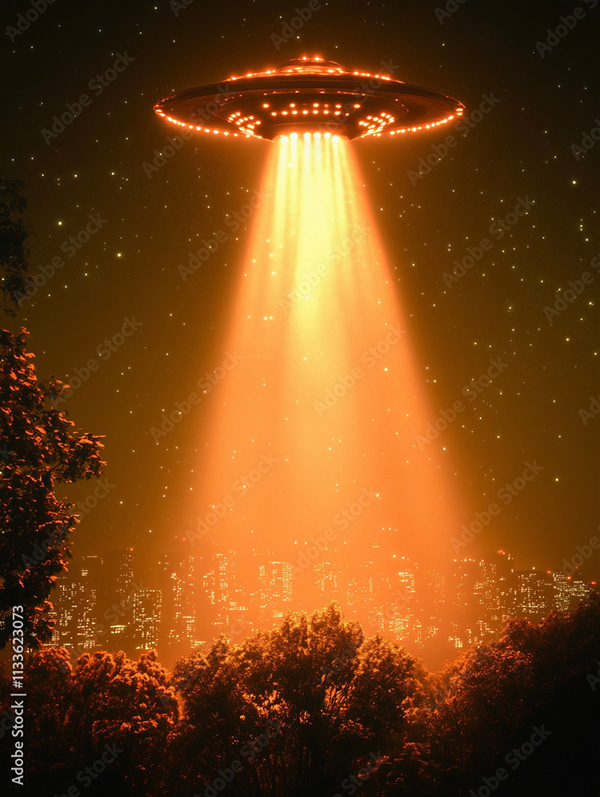Ufo - Spaceship - Flying Saucers — Adobe Stock 1133623073