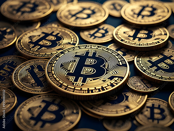 Bitcoin Coin Art Cryptocurrency — Adobe Stock 959883132