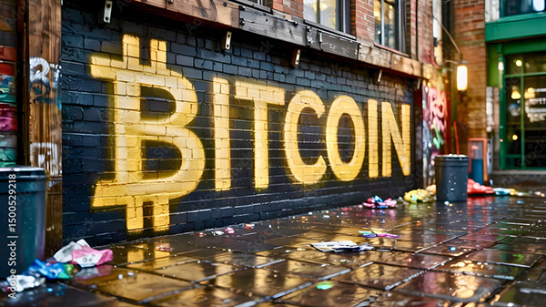 Bitcoin Coin Art Cryptocurrency — Adobe Stock 1500529218