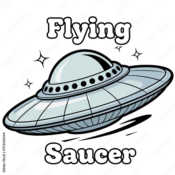 Ufo - Spaceship - Flying Saucers — Adobe Stock 1713245444