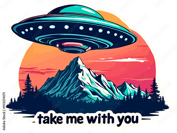 Ufo - Spaceship - Flying Saucers — Adobe Stock 1113574171